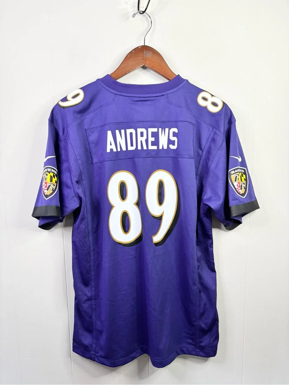 Baltimore Ravens Youth Andrews Mark #89 purple Jersey Size XL unisex NWT Nike